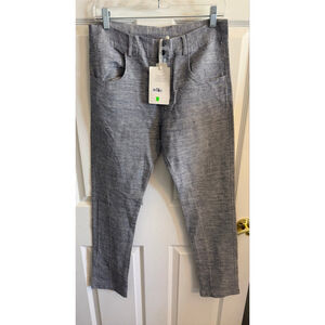 NWTs Women's Crossley Linen Pants Gray made in Italy S/M